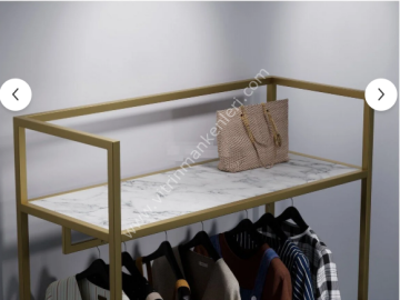 Dekoratif Butik Mağaza Düz Tekli Elbise Askılık