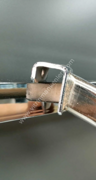 6 Adet 20x30 Kare Traverse Geçme Eğimli Baston Raf Dekoratif Baston(PİMLİ)