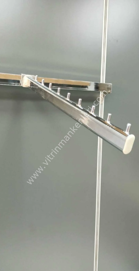 6 Adet 20x30 Kare Traverse Geçme Eğimli Baston Raf Dekoratif Baston(PİMLİ)