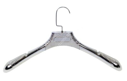 Metalize Bay Krom Ceket Askısı (10 Adet)