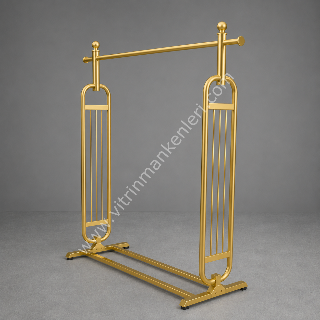 GOLD KAPLAMA ORTA STAND, EŞŞEK ELBİSE STANDI ASKILIK GOLD STATİK BOYA