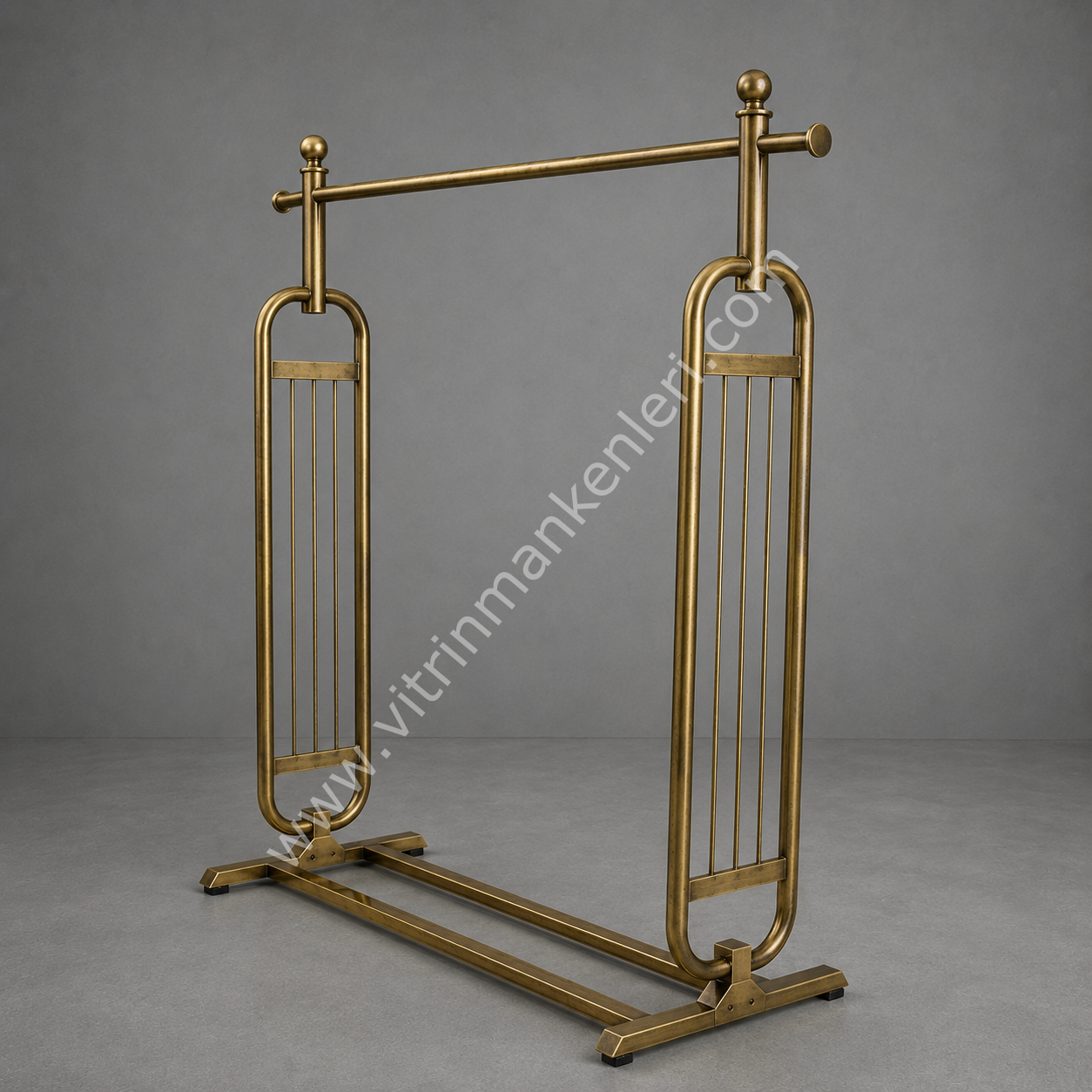 GOLD KAPLAMA ORTA STAND, EŞŞEK ELBİSE STANDI ASKILIK GOLD ESKİTME