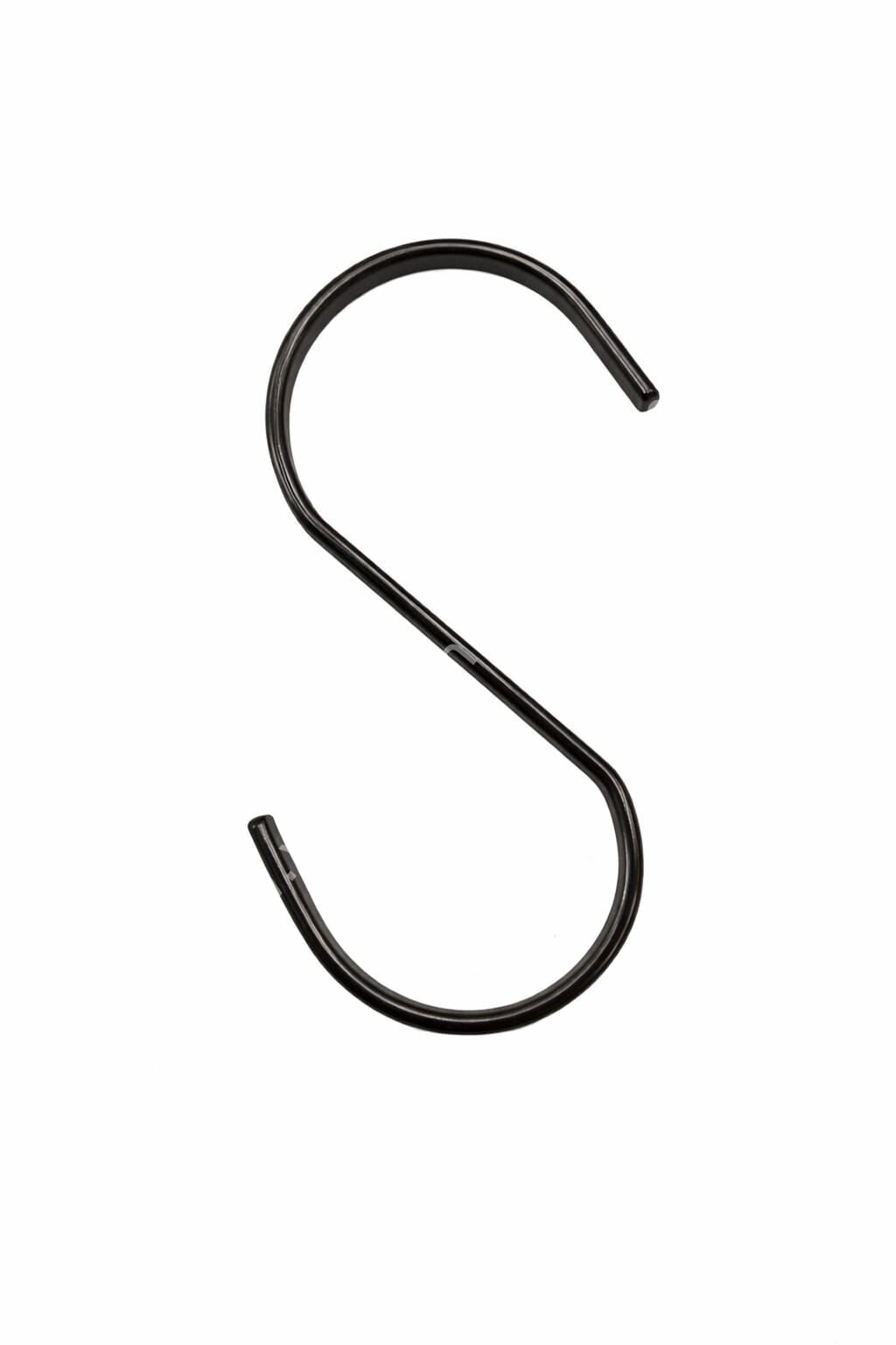 100 Adet Siyah Renk Çok Amaçlı Paslanmaz Çelik S Kanca - Mutfak Banyo Depo Gardırop