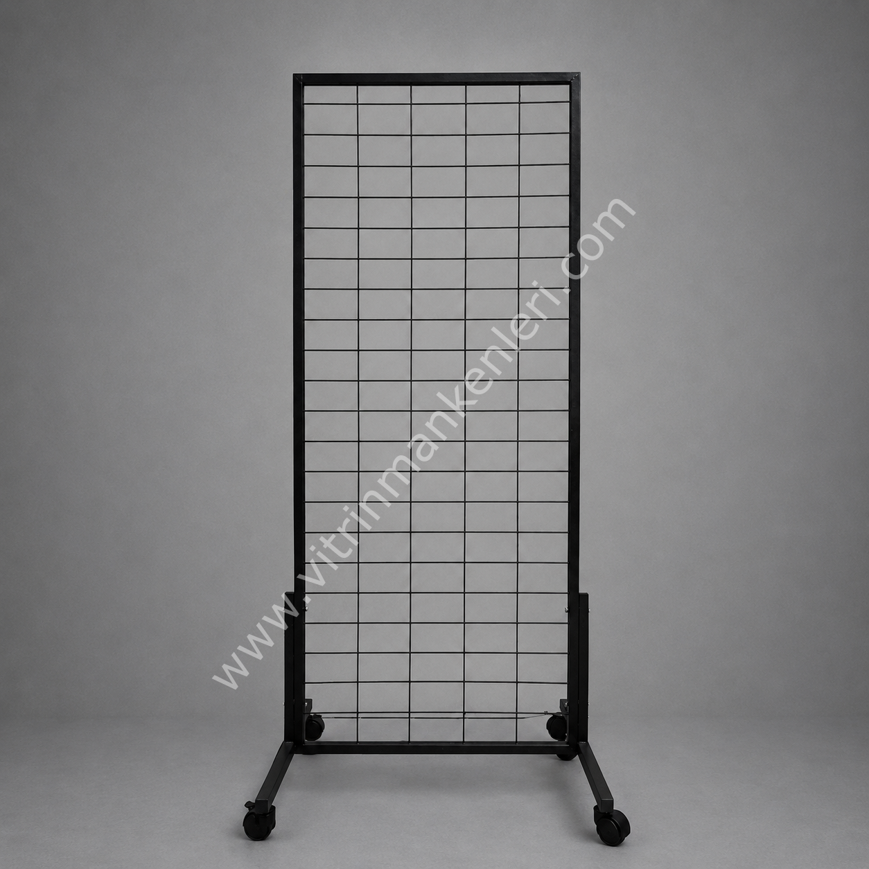 60*150 CM Tekerlekli Pano Stant , Aksesuar Standı, Duvar Panosu, Çok Amaçlı Stant SİYAH