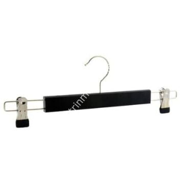 Plastik Siyah Lüks Etek Pantolon Krom Askısı (100 Adet)