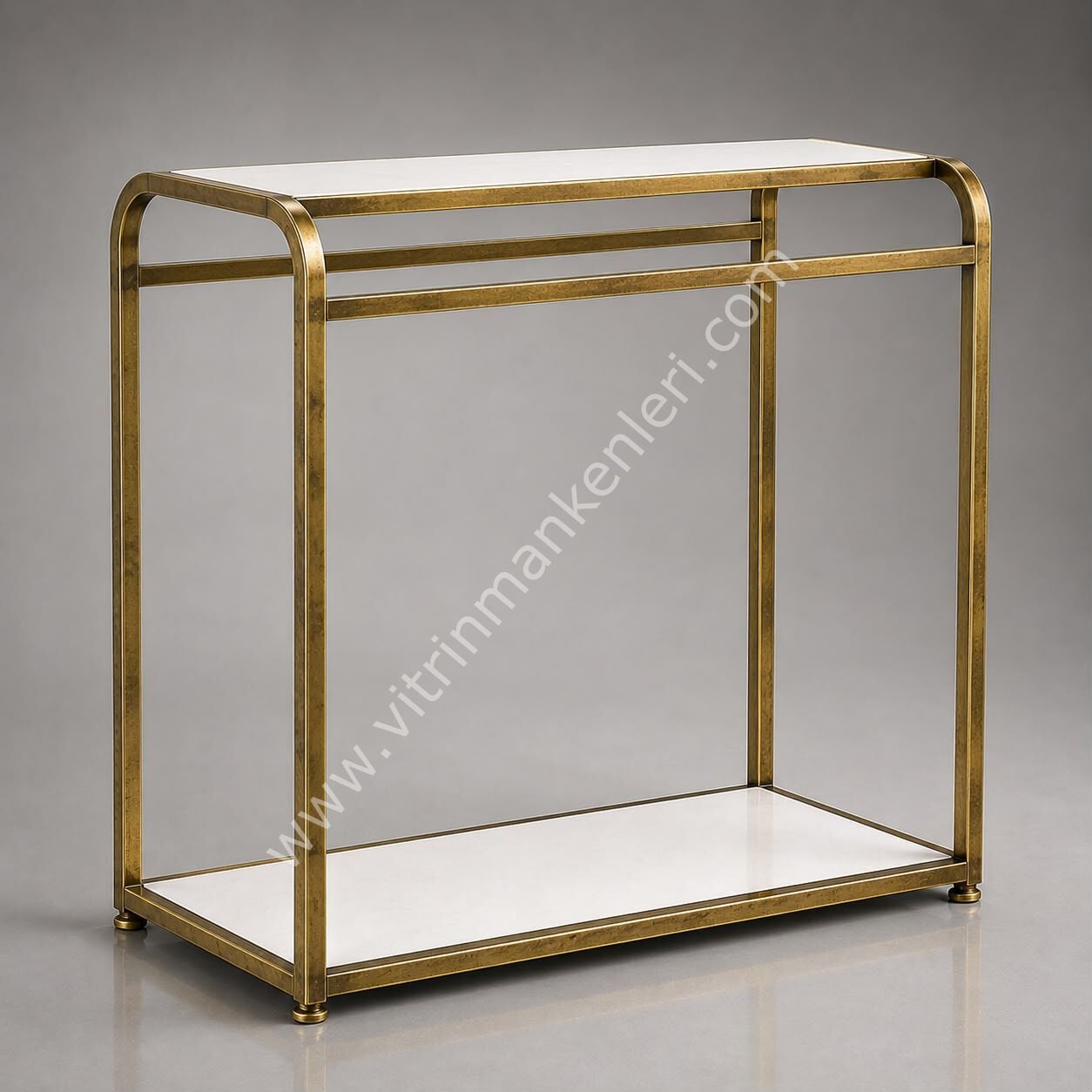 OVAL BÜKÜMLÜ ÇİFTLİ ASKILIK STANDI GOLD ESKİTME