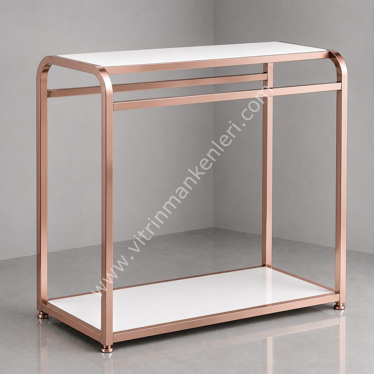 OVAL BÜKÜMLÜ ÇİFTLİ ASKILIK STANDI ROSE GOLD