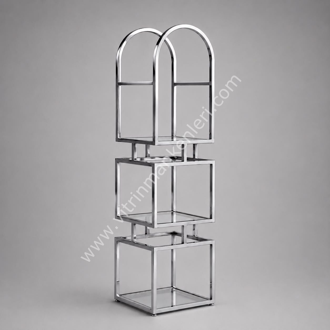 DEKORATİF GEOMETRİ STAND KROM KAPLAMA