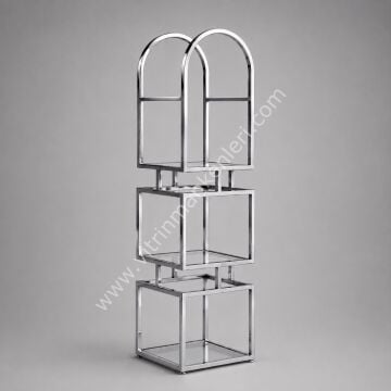 DEKORATİF GEOMETRİ STAND KROM KAPLAMA