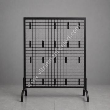 AYAKLI TEL PANO 80X100 CM GOLD RENK 4X4 SIK TELLİ 20 ADET 15 CM KANCA DAHİL SİYAH