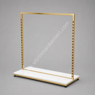 Çift Taraflı  Çok Amaçlı Orta Stand GOLD KAPLAMA - BEYAZ