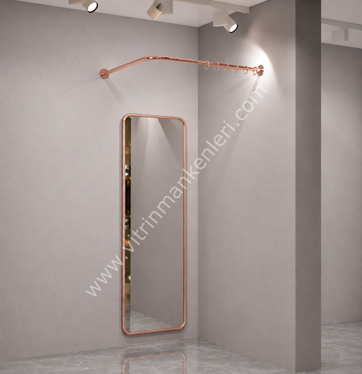 PERDE KABİN DEMİRİ ROSE GOLD