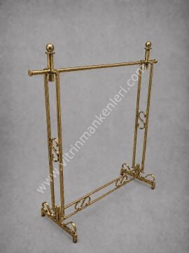 GOLD KAPLAMA DAYANIKLI FERFORJE ELBİSE STANDI ASKISI GOLD ESKİTME
