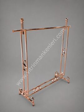 GOLD KAPLAMA DAYANIKLI FERFORJE ELBİSE STANDI ASKISI ROSE GOLD