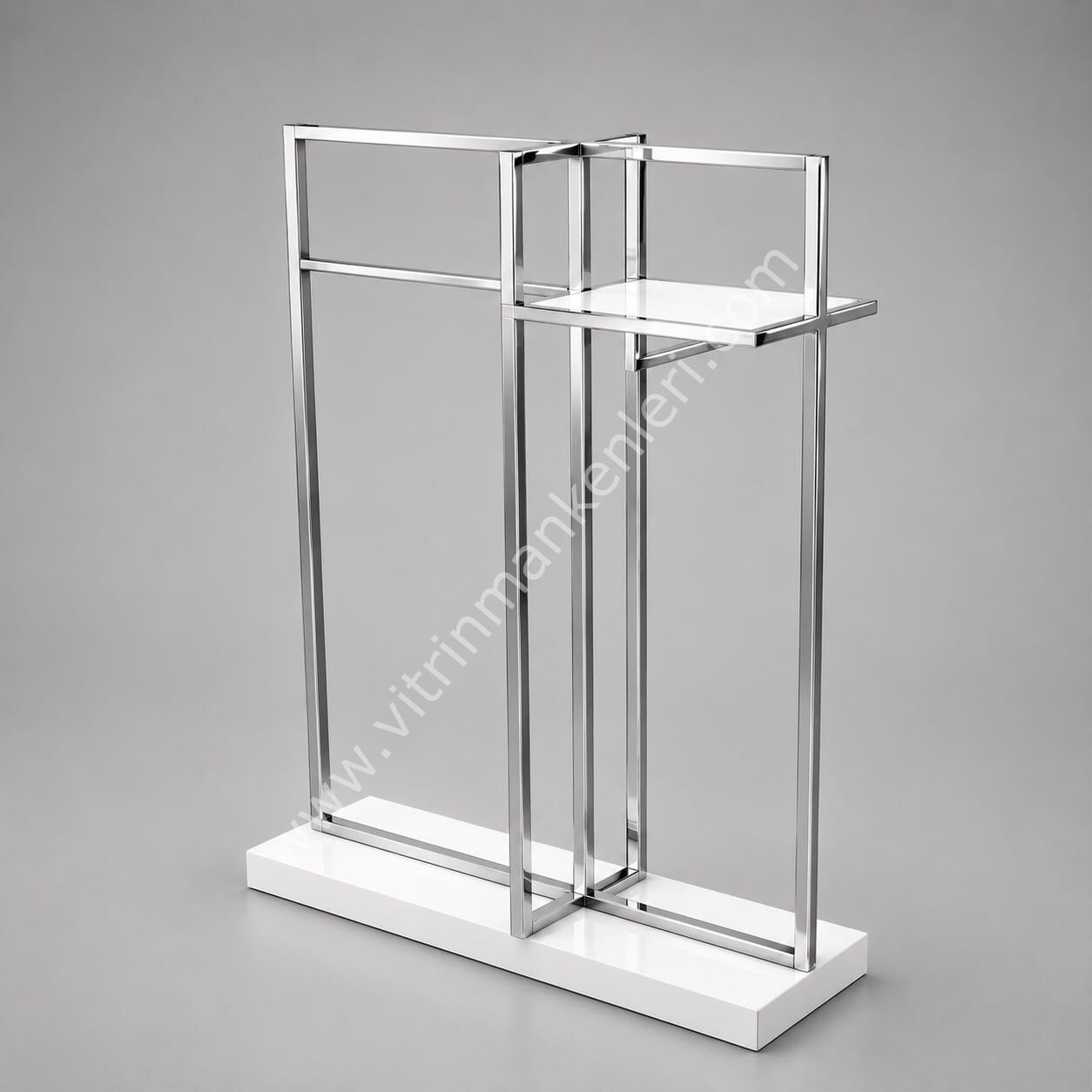 Orta Stand BEYAZ - KROM KAPLAMA