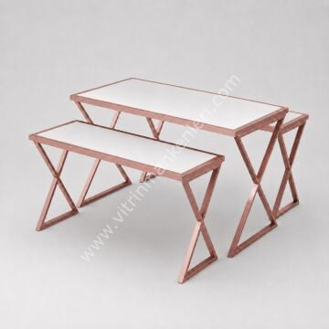 Katlama Masası ROSE GOLD - BEYAZ