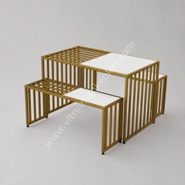 Katlama Masası GOLD STATİK BOYA - BEYAZ