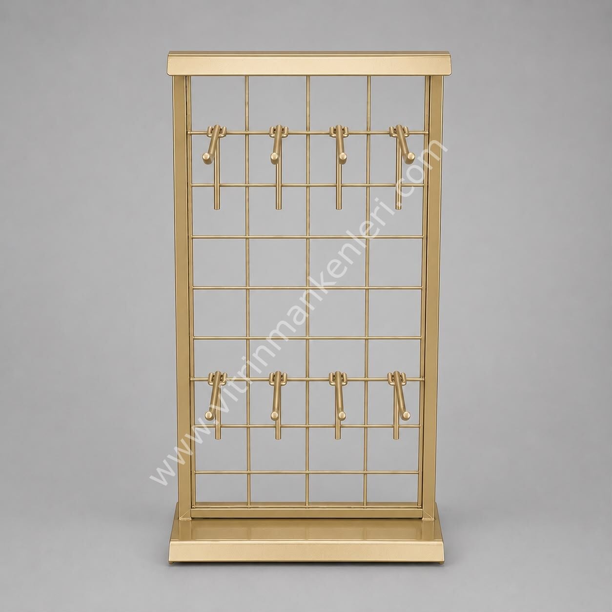 MASA ÜSTÜ ÜRÜN STANDI ve 6 ADET 10 CM KANCA GOLD STATİK BOYA