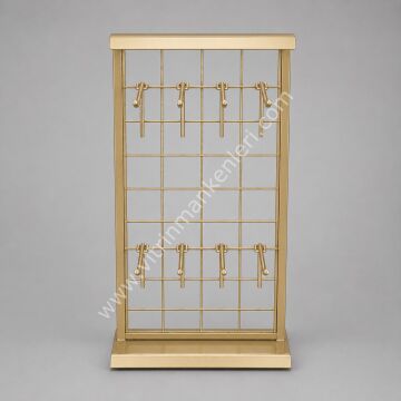 MASA ÜSTÜ ÜRÜN STANDI ve 6 ADET 10 CM KANCA GOLD STATİK BOYA