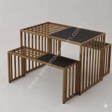 Katlama Masası GOLD STATİK BOYA - SİYAH