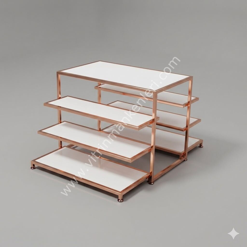 Katlama Masası ROSE GOLD - BEYAZ