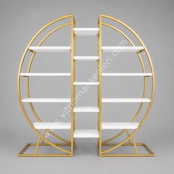 OVAL VİTRİN STANDI GOLD STATİK BOYA