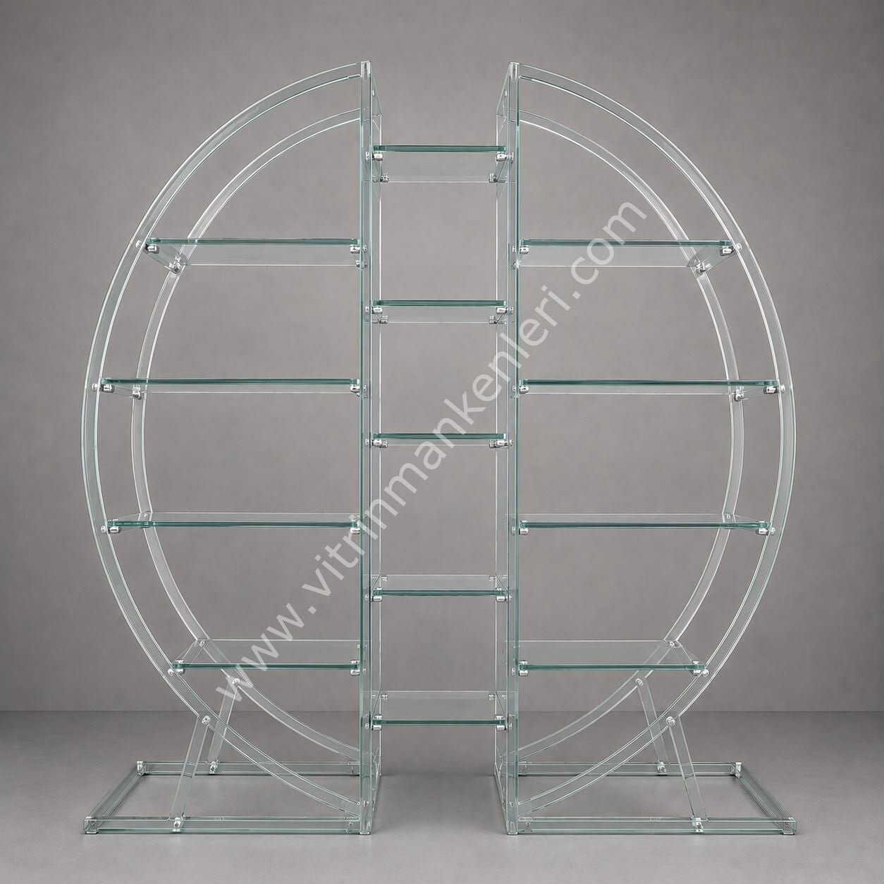 OVAL VİTRİN STANDI ÖZEL RENK