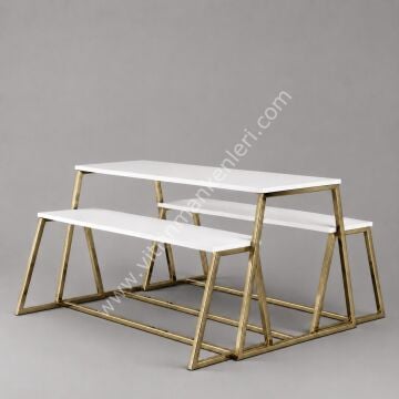 Masa GOLD ESKİTME - BEYAZ