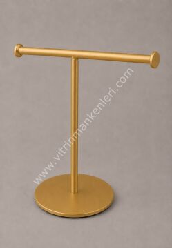 Metal T kolye askısı Takı Düzenleyici Takı Askısı Takı Standı TeSbih Askısı Bileklik Askısı GOLD STATİK BOYA