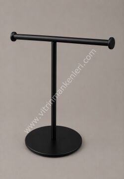 Metal T kolye askısı Takı Düzenleyici Takı Askısı Takı Standı TeSbih Askısı Bileklik Askısı SİYAH