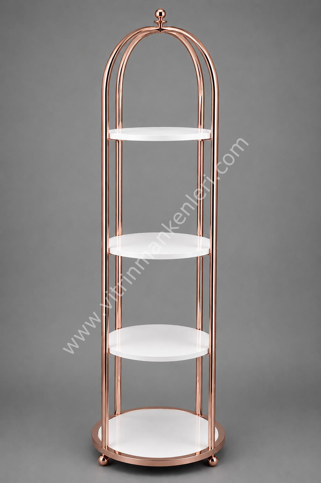 DAYANIKLI AKSESUAR STANDI ROSE GOLD - BEYAZ