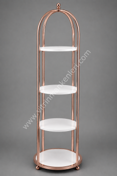 DAYANIKLI AKSESUAR STANDI ROSE GOLD - BEYAZ