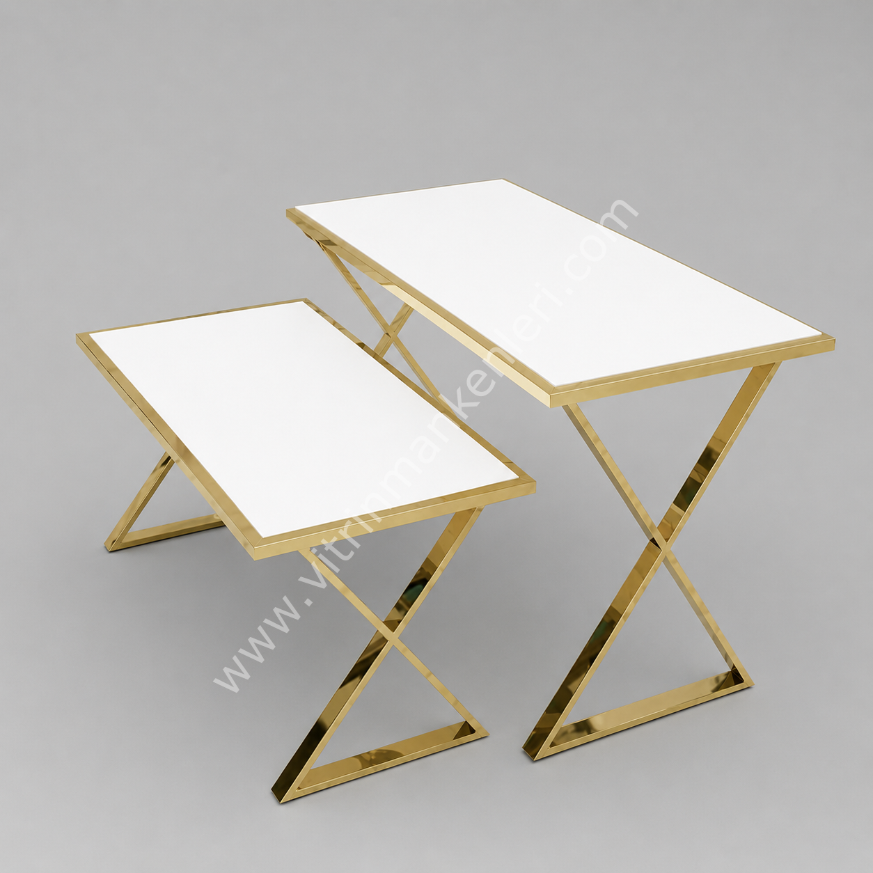 Orta Stand GOLD KAPLAMA - BEYAZ
