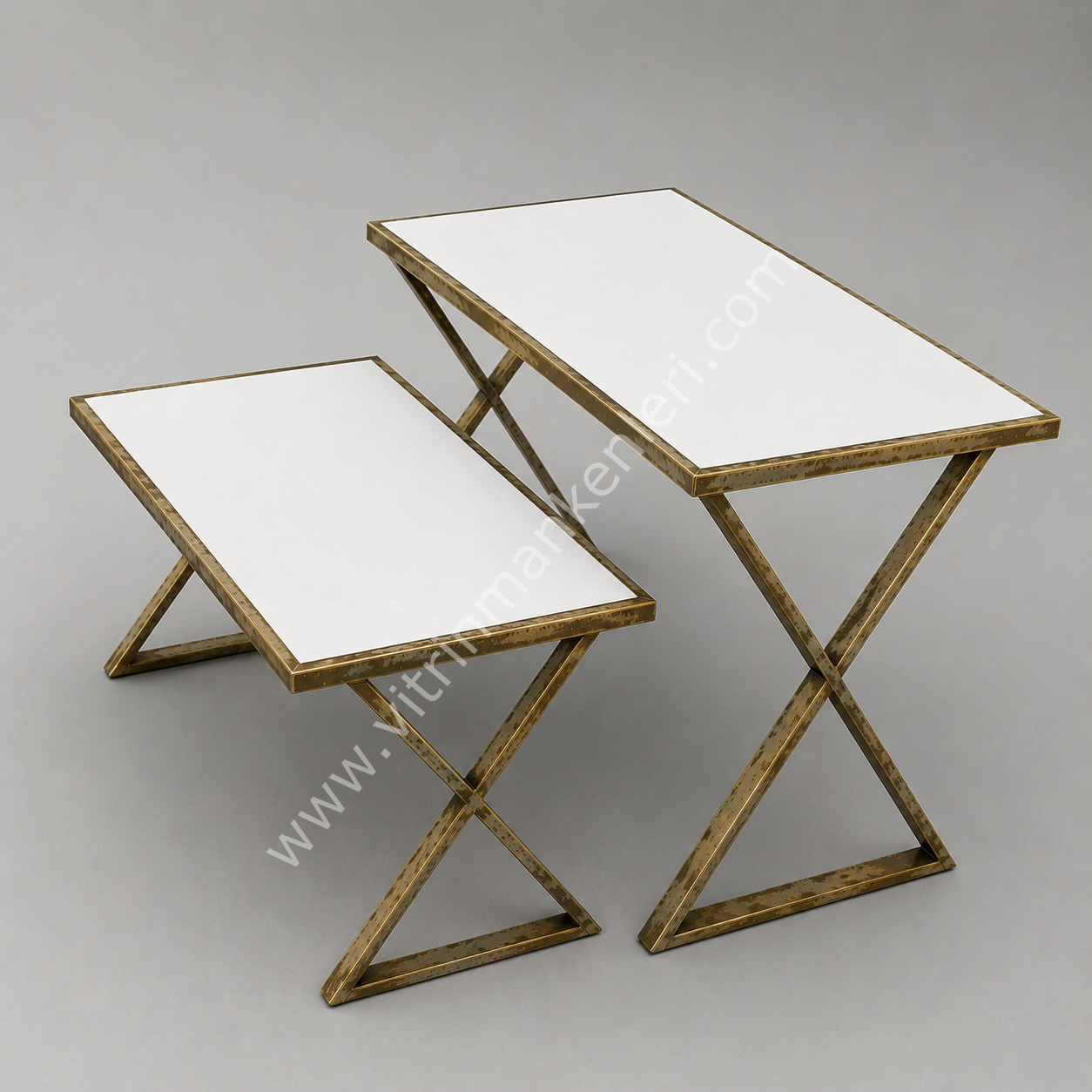 Orta Stand GOLD ESKİTME - BEYAZ