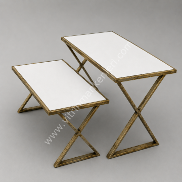 Orta Stand GOLD ESKİTME - BEYAZ