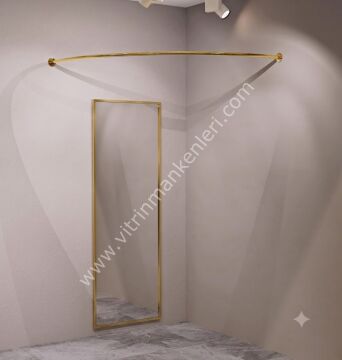 PERDE KABİN DEMİRİ GOLD KAPLAMA