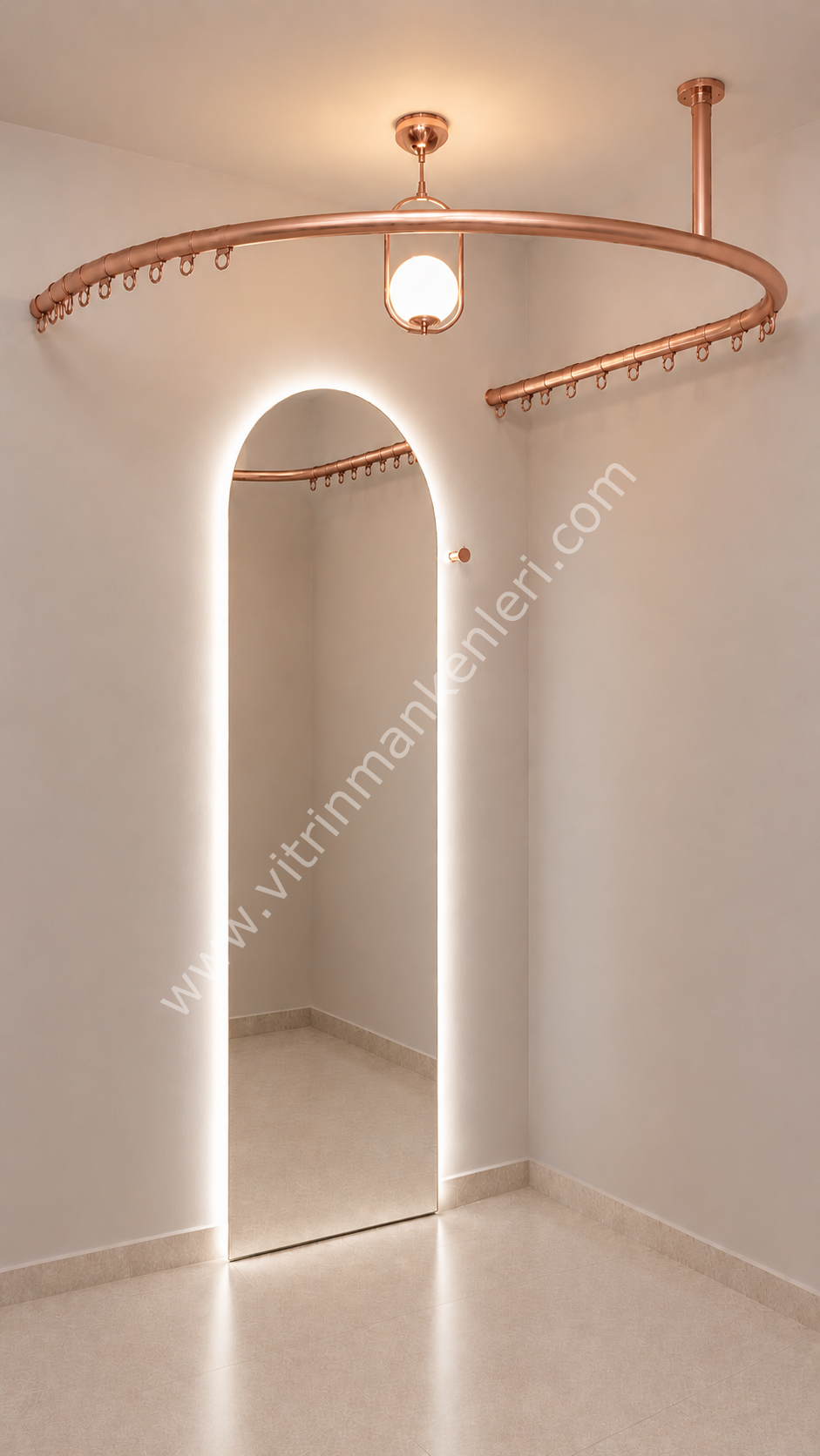 PERDE KABİN DEMİRİ ROSE GOLD