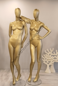 İkili Bayan Set Polyester Vitrin Mankeni