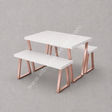 Katlama Masası ROSE GOLD - BEYAZ