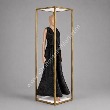 DEKORATİF MANKEN STANDI GOLD ESKİTME