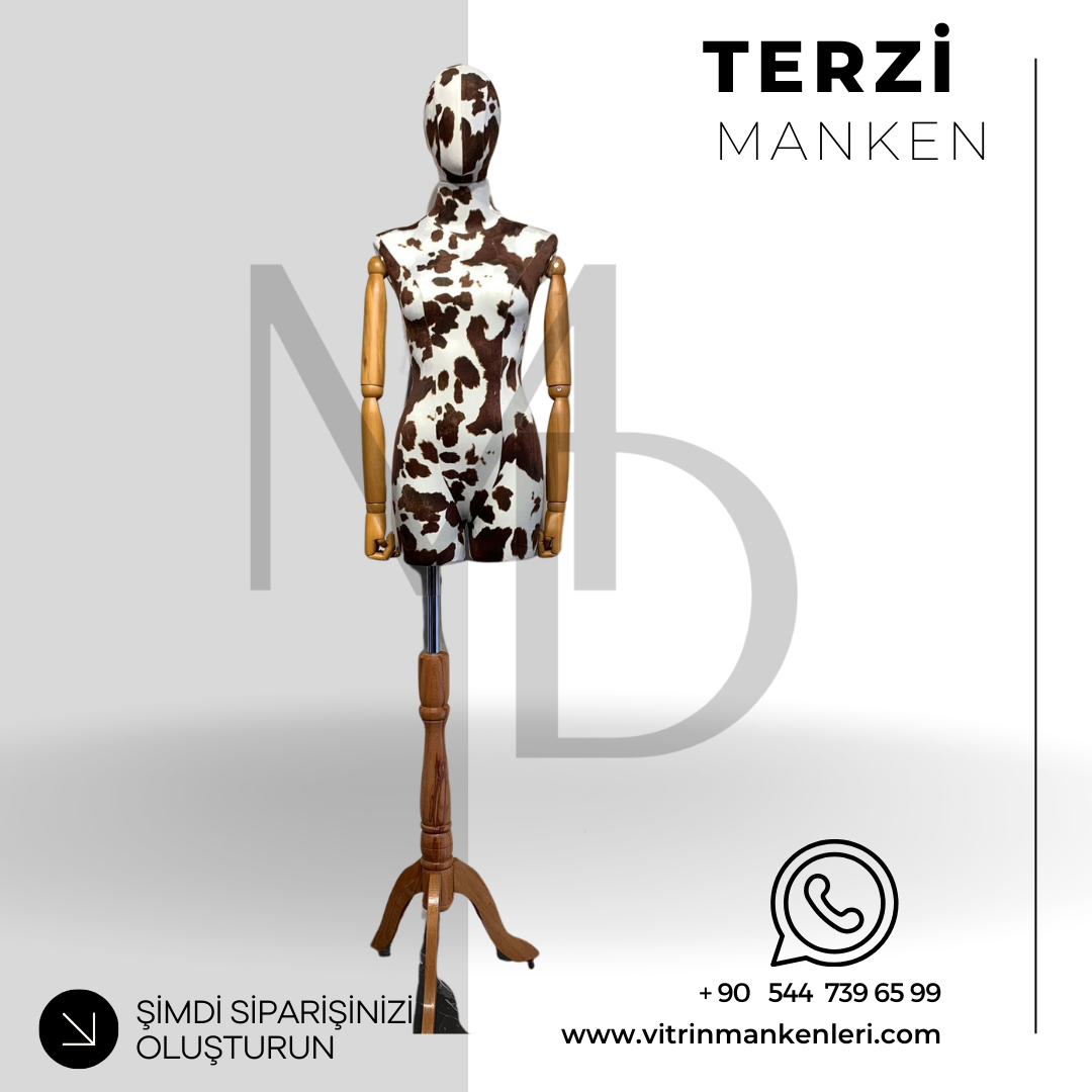 Ahşap Kollu Pantalon giyebilen terzi mankenleri